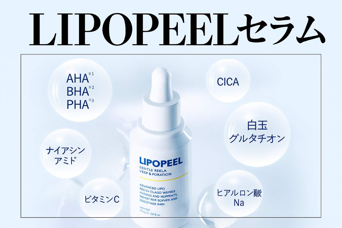 lipopeelセラムの文字とイメージ画像